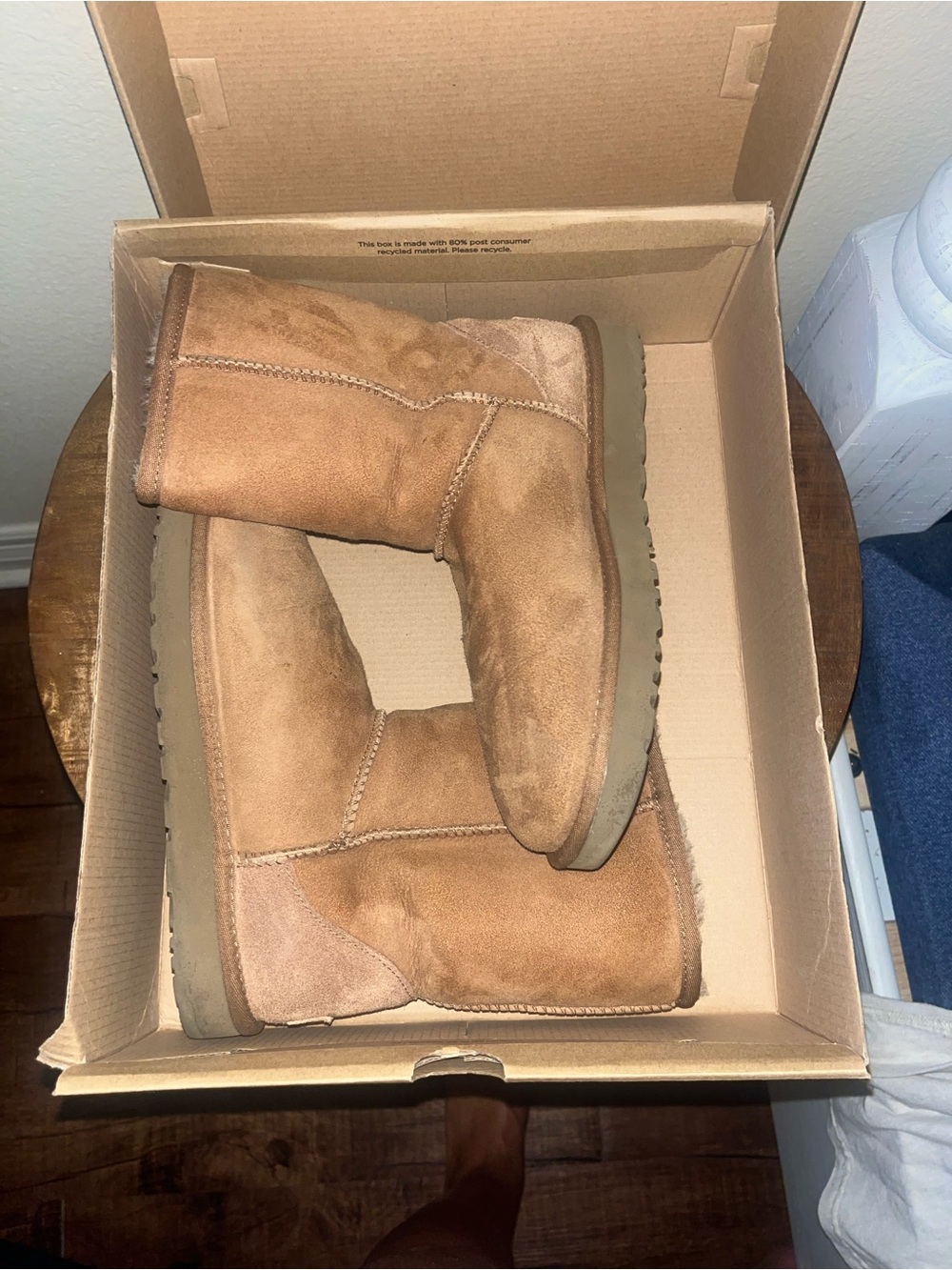 Ugg (Women’s Size 9) Classic Shearling Lined Suede Boots - Chestnut Brown